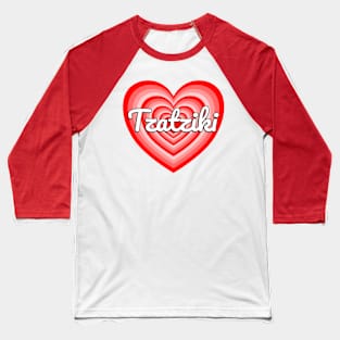 I Love Tzatziki Heart Funny Tzatziki Sauce Lover Baseball T-Shirt